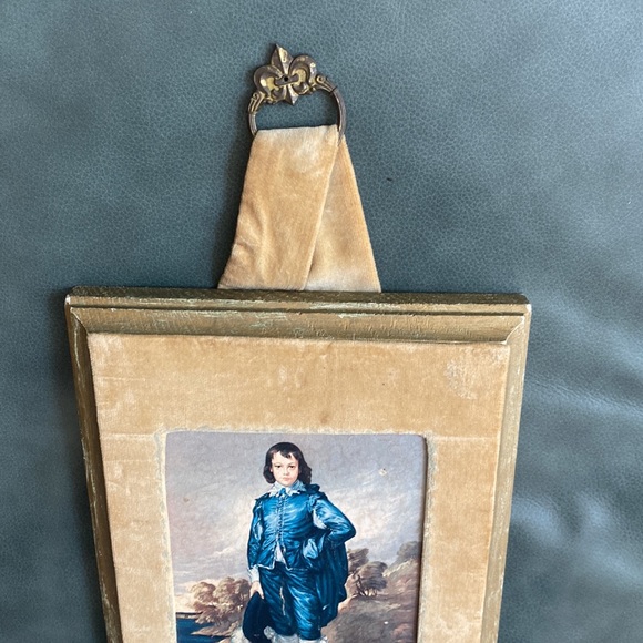 Art Victorian Blue Boy Reproduction In Beautiful Velvet Frame Poshmark